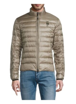 Blauer Jacke gruen