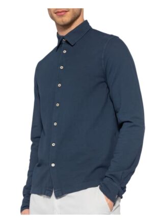 Boglioli Piqué-Hemd Regular Fit blau