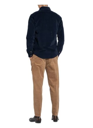 Boglioli Samthemd Slim Fit blau