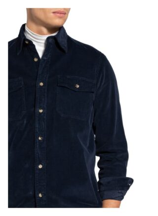 Boglioli Samthemd Slim Fit blau