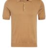 Boglioli Strick-Poloshirt braun
