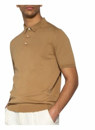 Boglioli Strick-Poloshirt braun