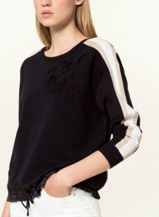Bogner Strickshirt Hannah Im Materialmix blau