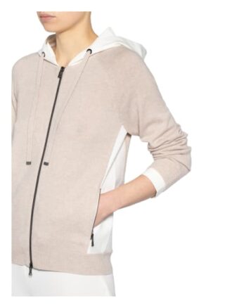 Bogner Sweatjacke Agnes Im Materialmix beige