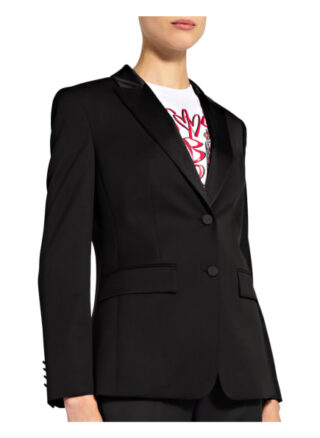Boss Blazer Janufara Mit Satinbesatz schwarz