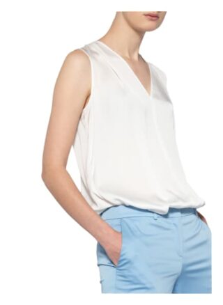 Boss Blusentop Lemilyne Aus Seide weiss