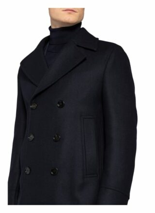 Boss Caban-Mantel Dunes Aus Wolle blau
