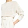 Boss Cropped-Pullover Feesa weiss