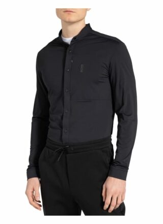 Boss Hemd Bonaventura Slim Fit Mit Stehkragen schwarz