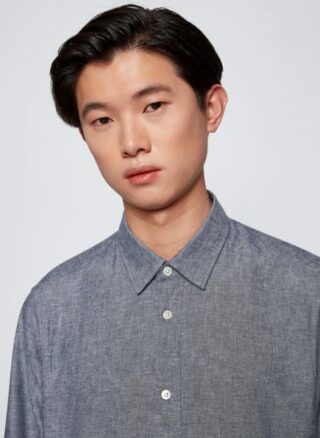 Boss Landen Casual-Hemd Herren, Blau