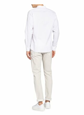 Boss Hemd Race Regular Fit Mit Stehkragen weiss
