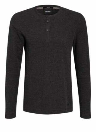 Boss Henley-Shirt Trix schwarz