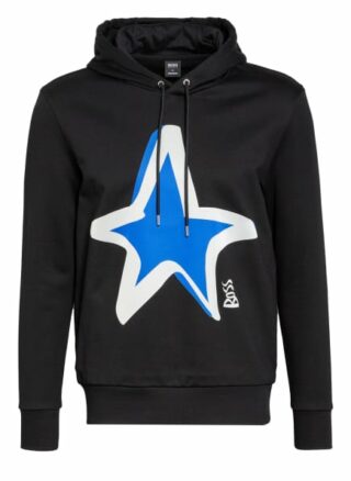 Boss Seeger Hoodie Herren, Schwarz