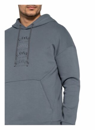 Boss Hoodie Sly Mit Stickereien grau