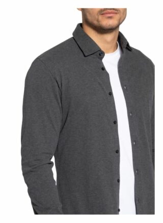 Boss Jerseyhemd Mypop Slim Fit grau