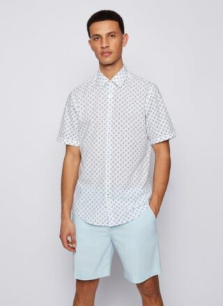 Boss Kurzarm-Hemd Luka 2f blau