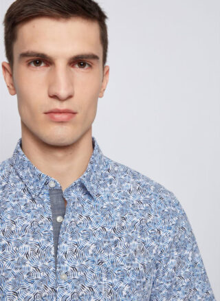 Boss Magneton 1 Short Kurzarm-Hemd Herren, Blau