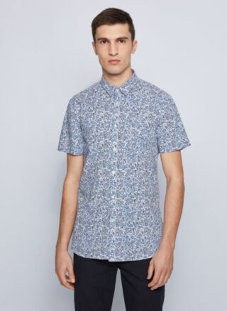Boss Kurzarm-Hemd Magneton 1 Short blau