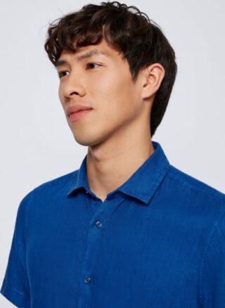 Boss Rash Kurzarm-Hemd Herren, Blau