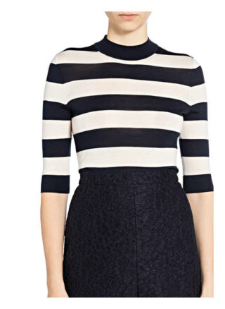 Boss Kurzarm-Pullover Faleena blau