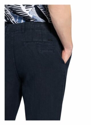 Boss Leinen-Chino Symon Relaxed Fit blau