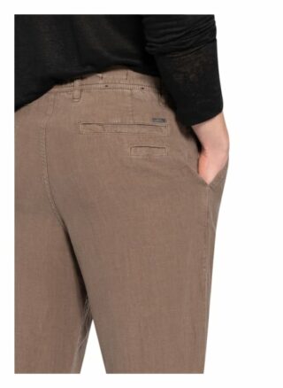 Boss Leinen-Chino Symon Relaxed Fit braun