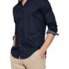 Boss Ronni Leinenhemd Herren, Blau