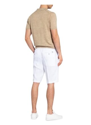 Boss Rigan Leinenshorts Herren, Weiß