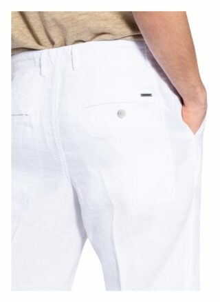 Boss Leinenshorts Rigan weiss
