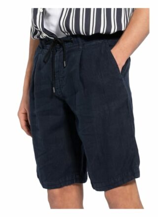 Boss Leinenshorts Symon Relaxed Fit blau