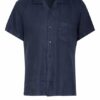 Boss Resorthemd Rhythm Regular Fit Aus Leinen blau