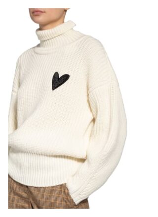 Boss Rollkragenpullover Fynja Mit Swarovski Kristallen weiss
