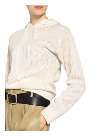 Boss Strick-Hoodie Feddi weiss