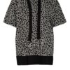 Boss Strick-Hoodie Flara schwarz