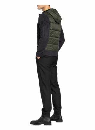 Boss Strickjacke Alachite Im Materialmix grau