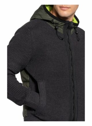Boss Strickjacke Alachite Im Materialmix grau