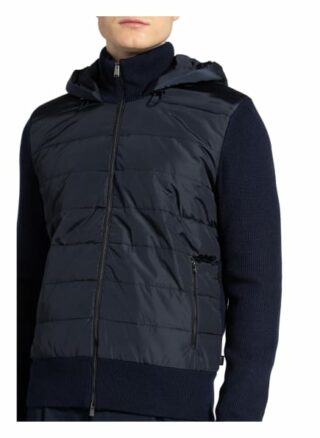 Boss Strickjacke Danzi Im Materialmix blau