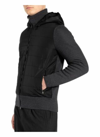 Boss Strickjacke Danzi Im Materialmix grau