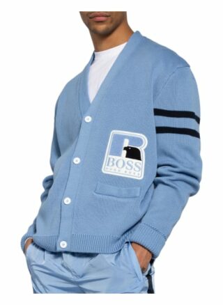 Boss Strickjacke Krussel blau