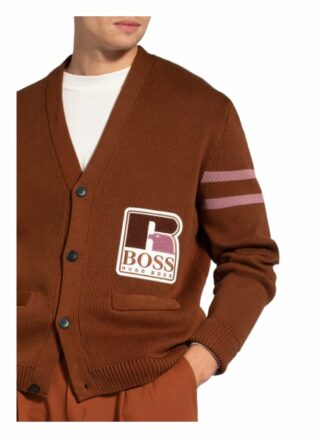 Boss Strickjacke Krussel braun