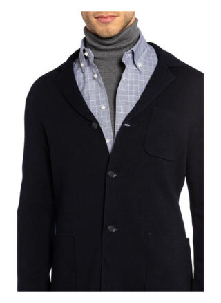 Boss Stricksakko Galdino Extra Slim Fit blau