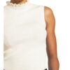 Boss Stricktop Francoise Mit Rüschenbesatz weiss