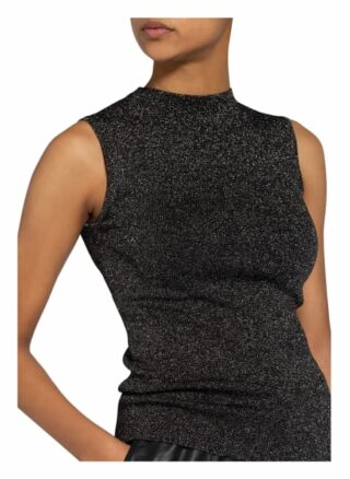 Boss Stricktop Friedy Mit Glitzergarn schwarz