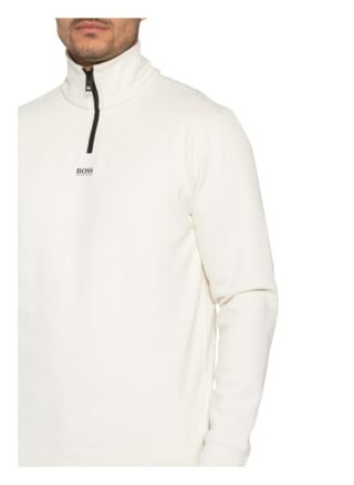 Boss Sweat-Troyer Zapper weiss