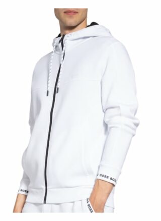 Boss Sweatjacke Saggy weiss