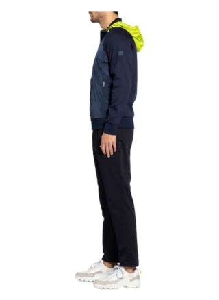 Boss Sweatjacke Seeger Im Materialmix blau