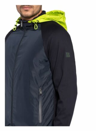 Boss Sweatjacke Seeger Im Materialmix blau