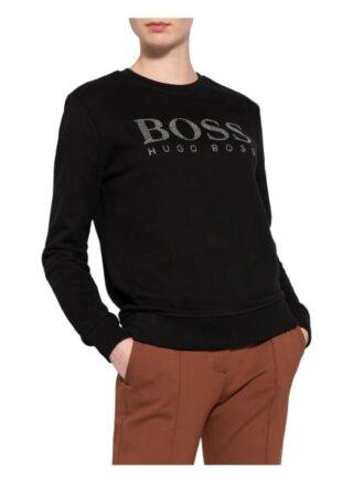 Boss Sweatshirt Ebossa Mit Schmucksteinbesatz schwarz