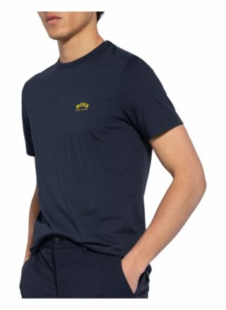 Boss Curved T-Shirt Herren, Blau