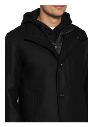 Boss Coxtan Wollmantel Herren, Schwarz